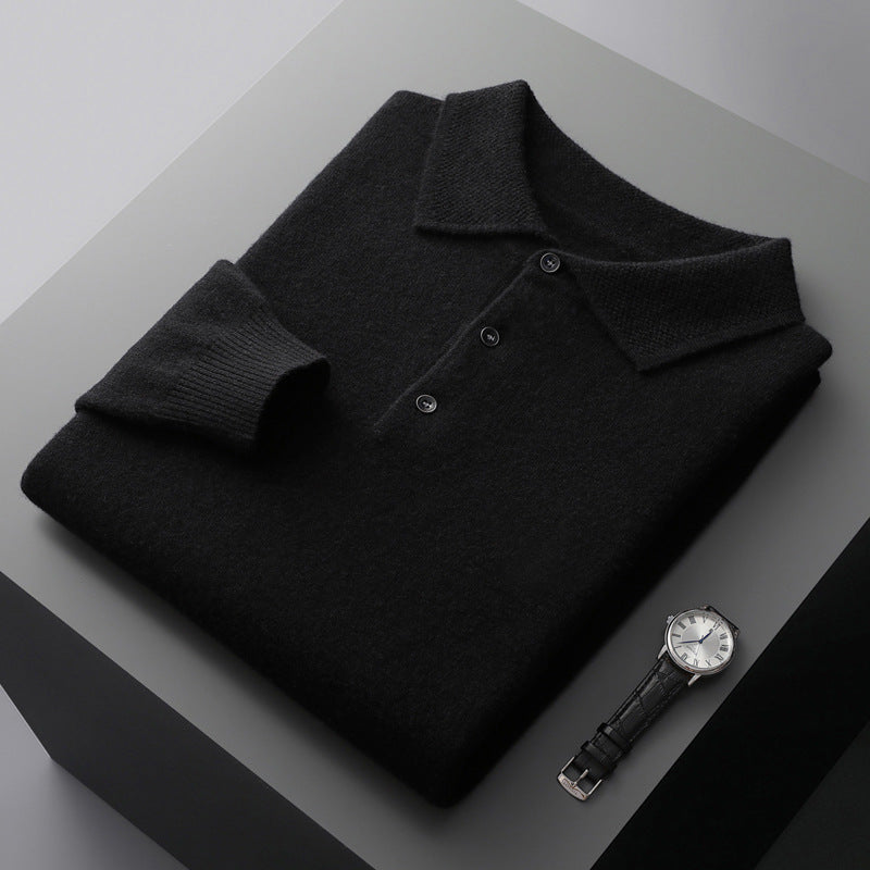 Norvienne | Cashmere Long Sleeve Polo Sweater 5