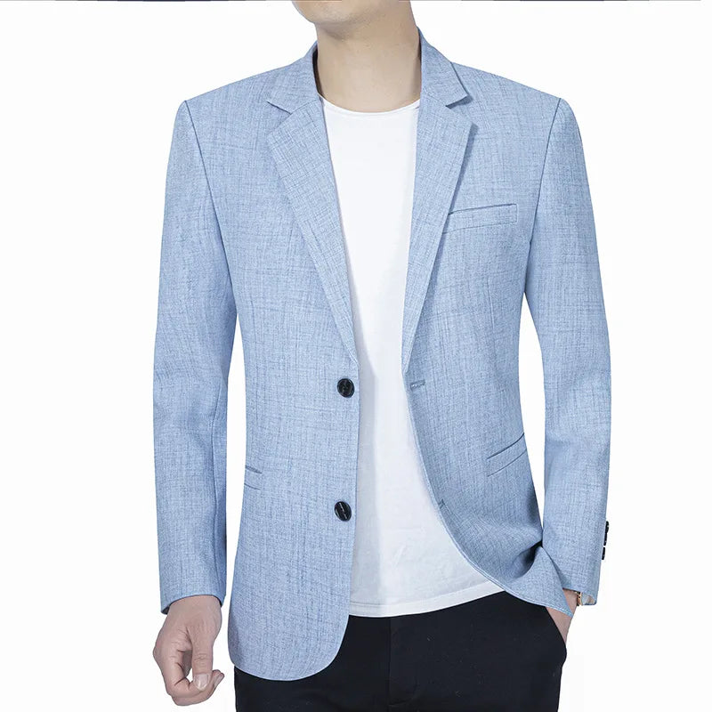 Elvarden | Men's Lightweight Slim-Fit Linen-Blend Blazer
