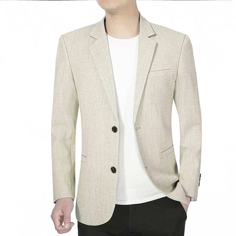 Elvarden | Men's Lightweight Slim-Fit Linen-Blend Blazer