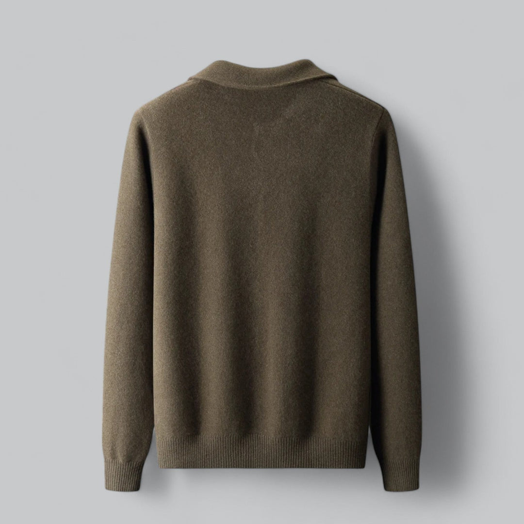 Merovant | Men's Luxury Cashmere & Merino Wool Button-Up Cardigan 8