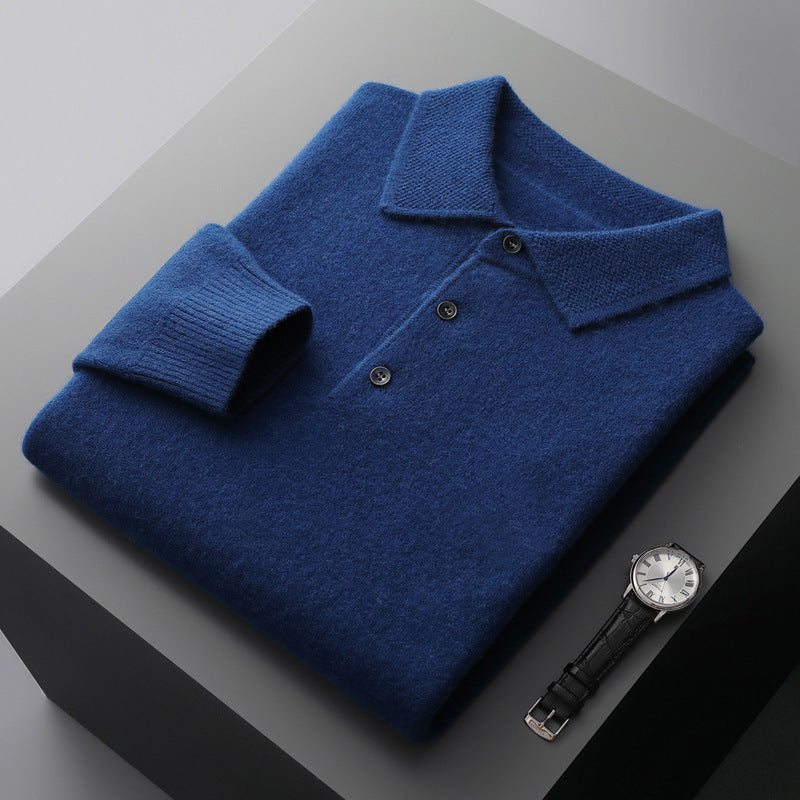 Norvienne | Cashmere Long Sleeve Polo Sweater 4