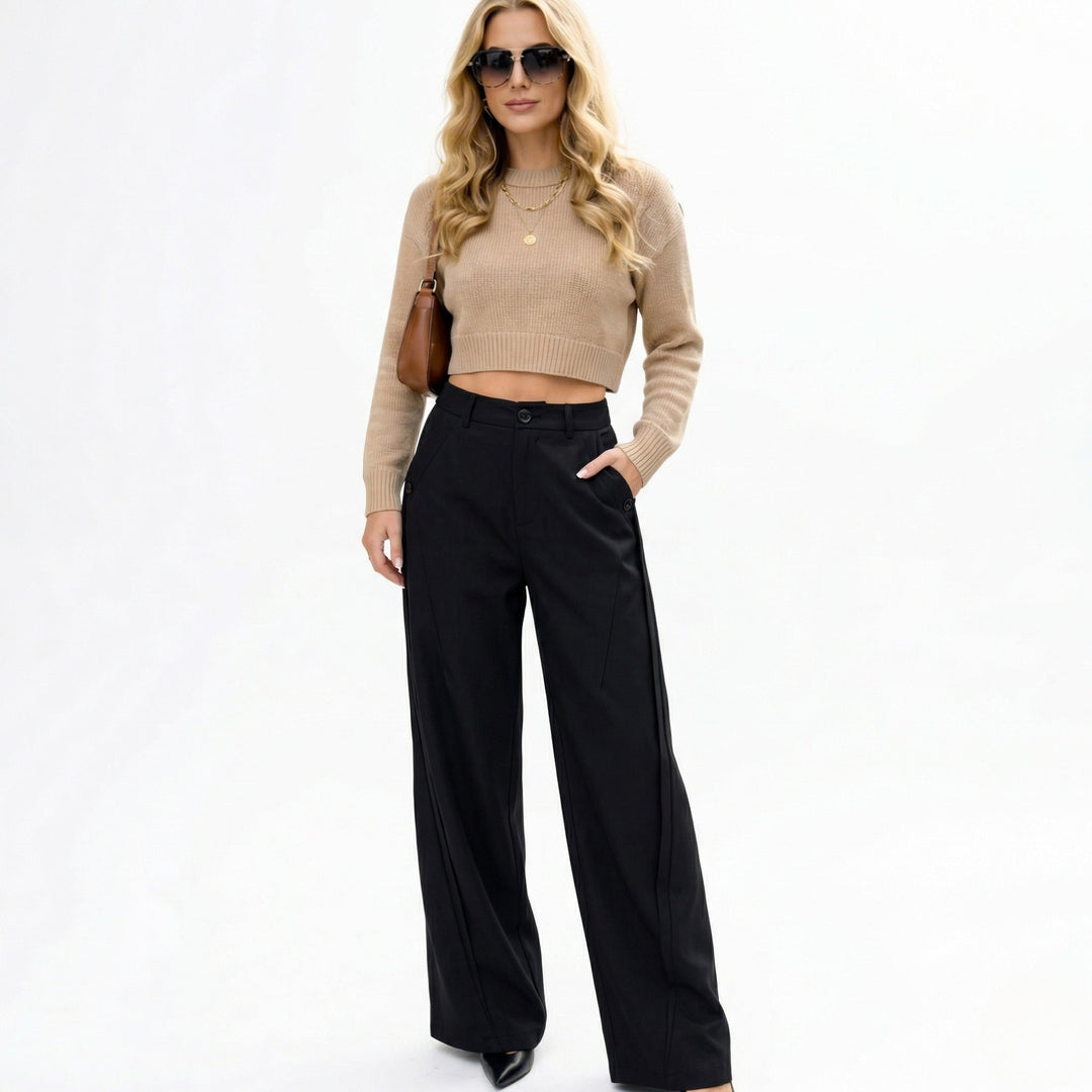 Alina | Women’s Relaxed Wide-Leg Trousers