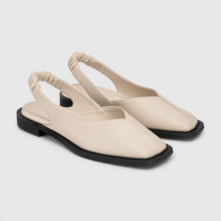 Solvienne | Women's Elegant Square-Toe Flat Mules – Lightweight Cushioned Slip-On Shoes 1