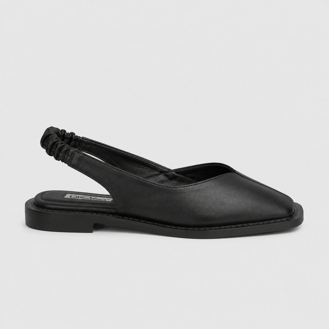 Solvienne | Women's Elegant Square-Toe Flat Mules – Lightweight Cushioned Slip-On Shoes 3