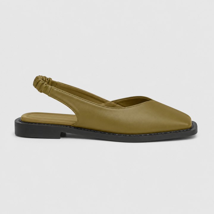 Solvienne | Women's Elegant Square-Toe Flat Mules – Lightweight Cushioned Slip-On Shoes 4