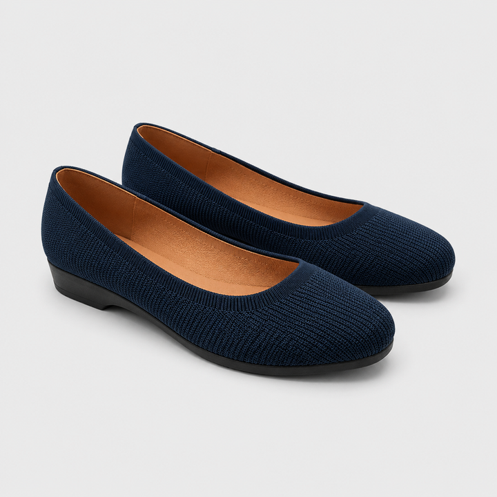 Knitelia | Women's Lightweight Breathable Knit Ballet Flats – Flexible Slip-On Shoes 1