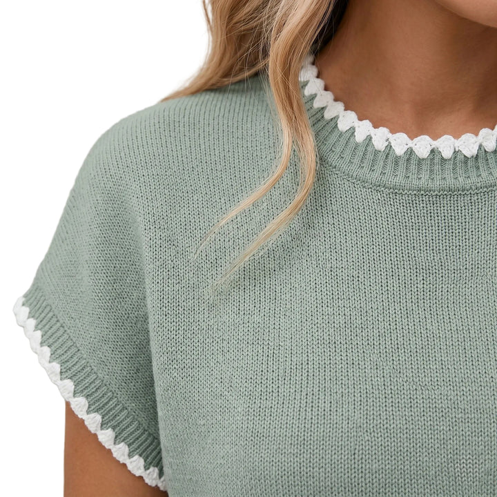 Ameline | Women’s Short-Sleeve Knit Sweater