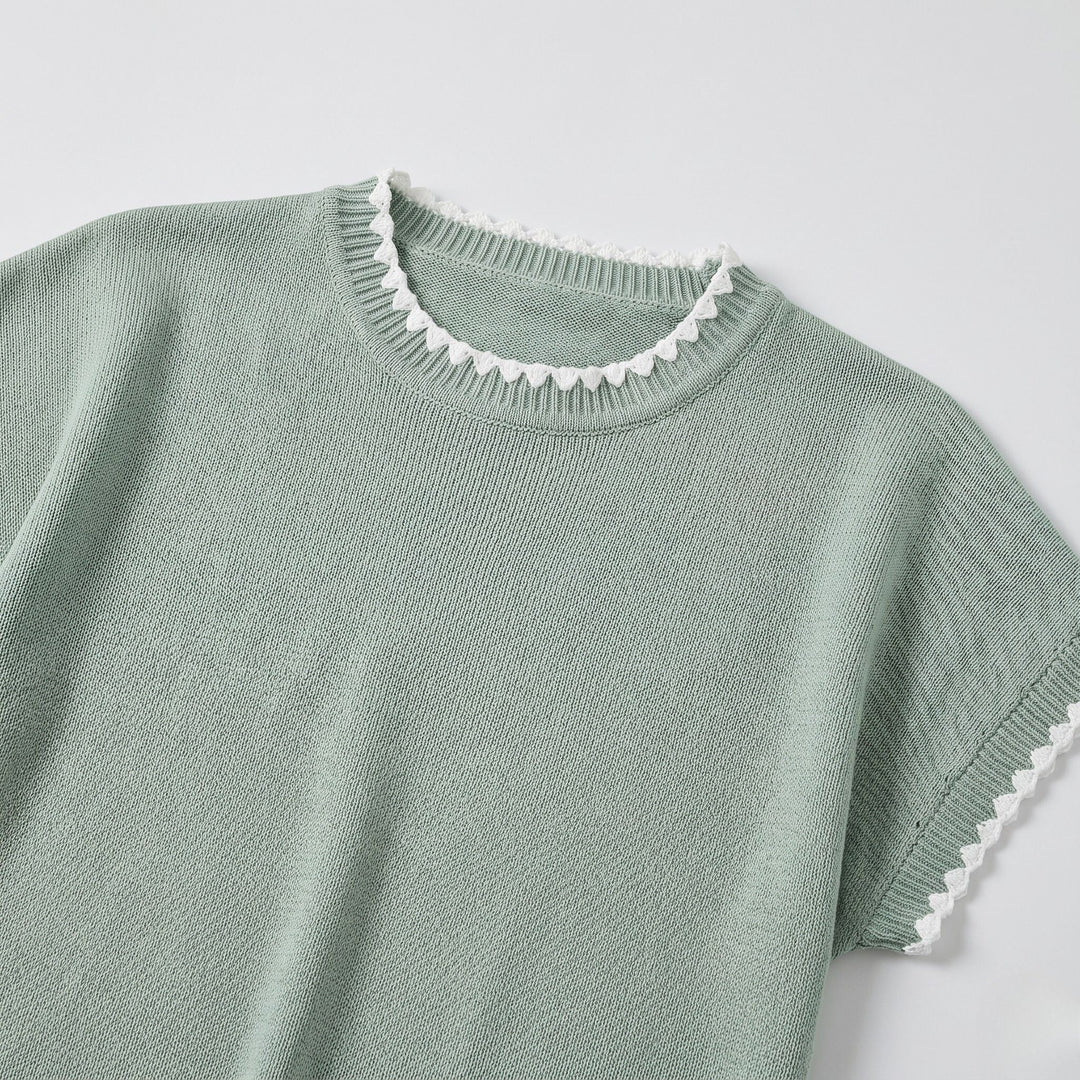 Ameline | Women’s Short-Sleeve Knit Sweater