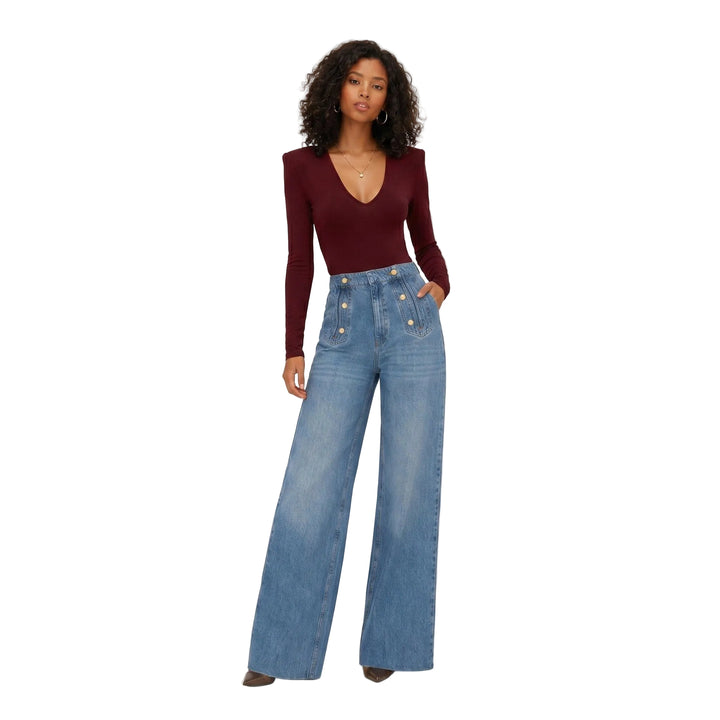 Arielle | Women’s Structured Shoulder V-Neck Top