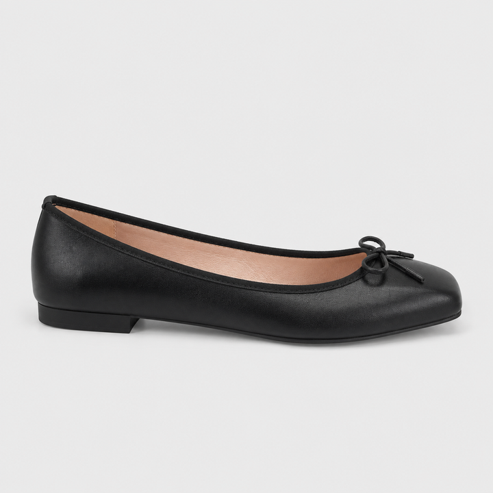 Bowelisse | Women's Elegant Bow Ballet Mules – Round-Toe Slip-On Flat Shoes 2