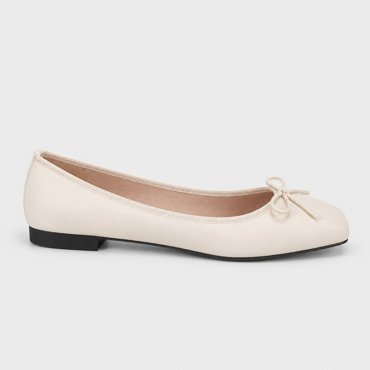 Bowelisse | Women's Elegant Bow Ballet Mules – Round-Toe Slip-On Flat Shoes 3