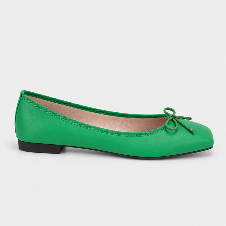 Bowelisse | Women's Elegant Bow Ballet Mules – Round-Toe Slip-On Flat Shoes 6