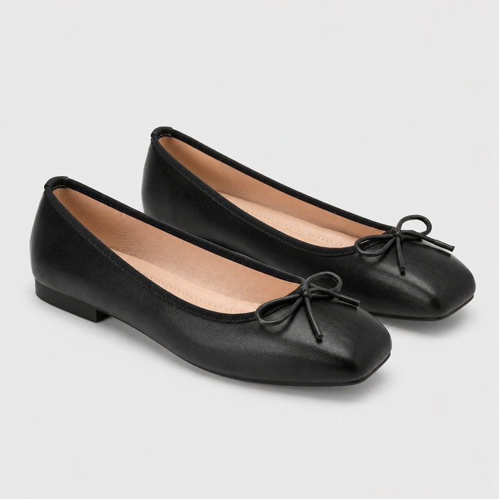 Bowelisse | Women's Elegant Bow Ballet Mules – Round-Toe Slip-On Flat Shoes 1