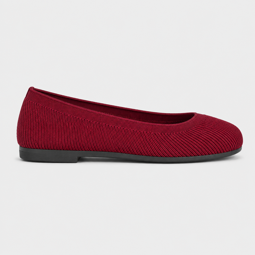Knitelia | Women's Lightweight Breathable Knit Ballet Flats – Flexible Slip-On Shoes 8