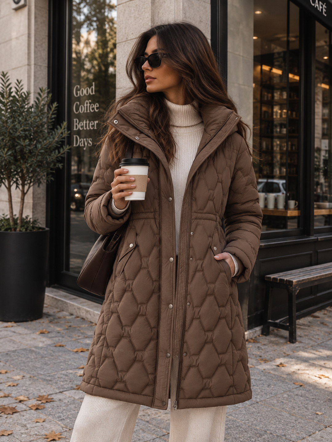 Avenmonta | Women's Long Hooded Quilted Puffer Parka Coat 4