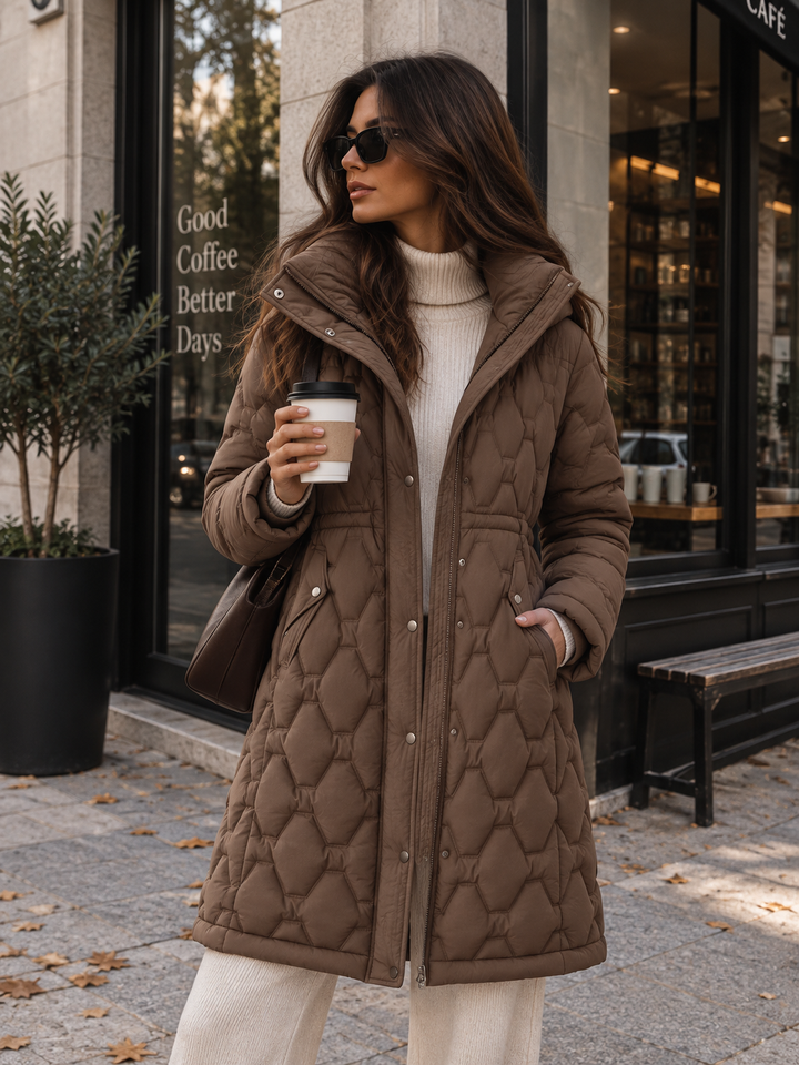 Avenmonta | Women's Long Hooded Quilted Puffer Parka Coat 4