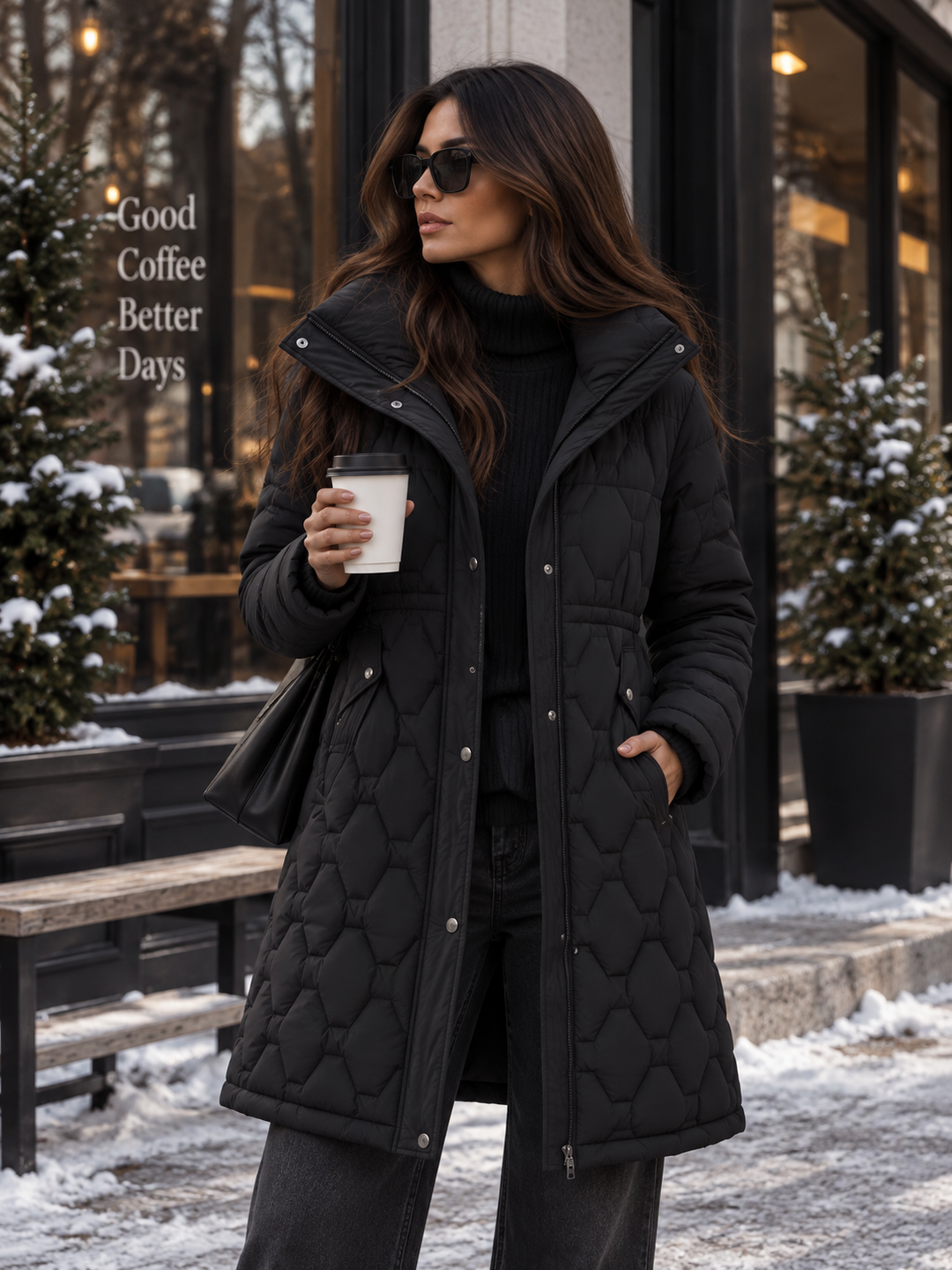 Avenmonta | Women's Long Hooded Quilted Puffer Parka Coat 6
