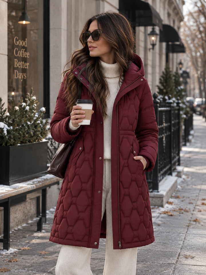 Avenmonta | Women's Long Hooded Quilted Puffer Parka Coat 5