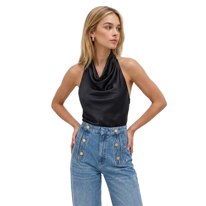 Elodie | Women’s Satin Halter Neck Top