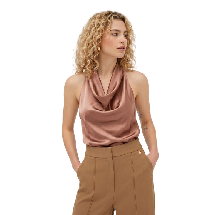 Elodie | Women’s Satin Halter Neck Top