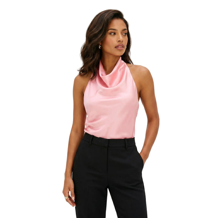 Elodie | Women’s Satin Halter Neck Top