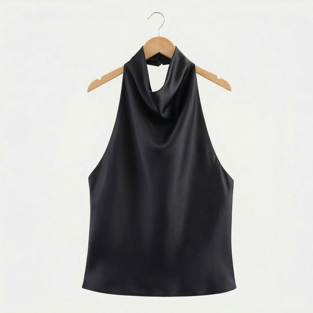 Elodie | Women’s Satin Halter Neck Top