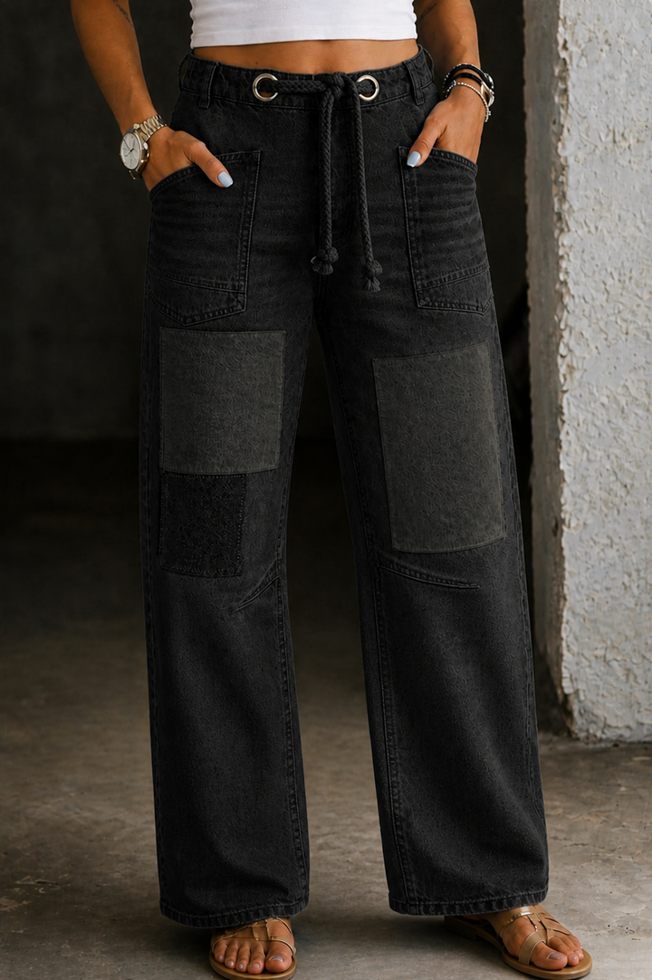Elvarra | Women’s Relaxed Patchwork Drawstring Trousers