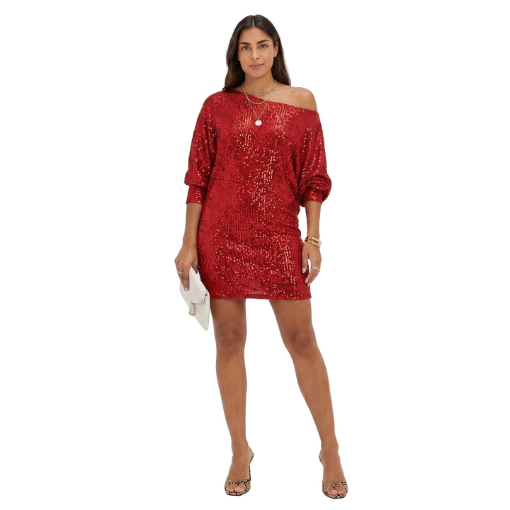 Estelle | Women’s One-Shoulder Sequin Mini Dress
