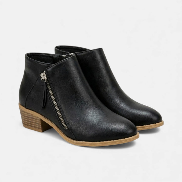 Orthelia | Women's Arch-Support Zip-Up Ankle Boots