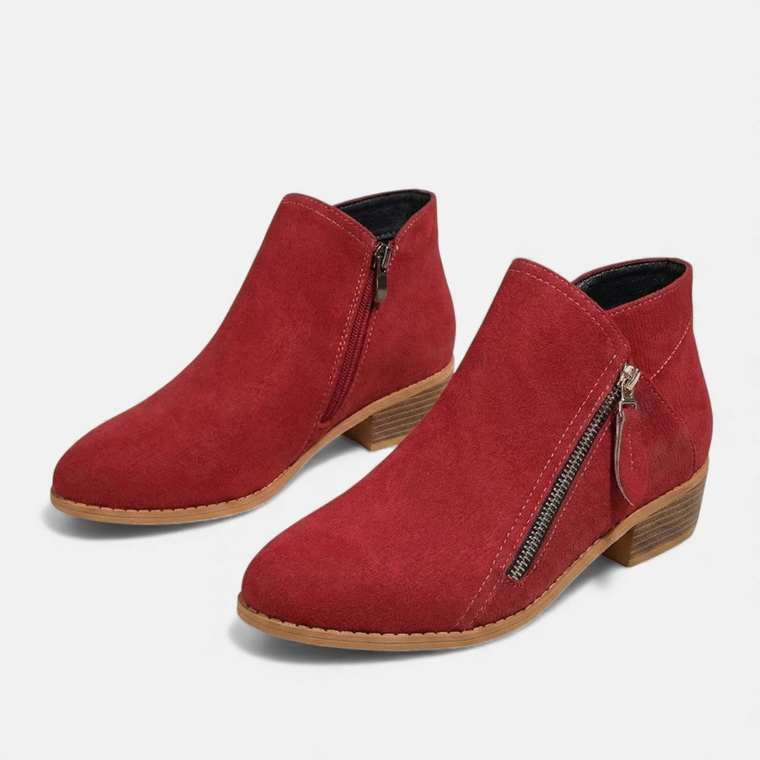 Orthelia | Women's Arch-Support Zip-Up Ankle Boots