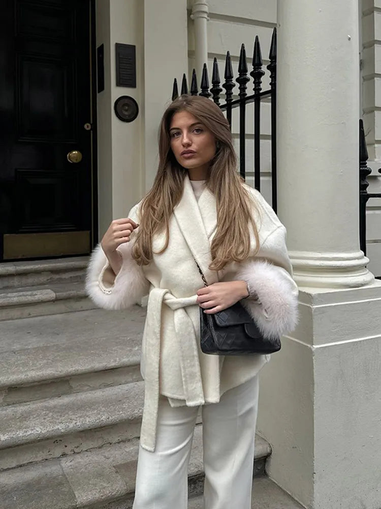 Woolvienne | Women's Luxury Wool Belted Wrap Coat 5