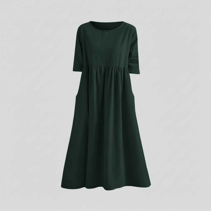Mirevella | Women's Relaxed Midi Dress with Pockets – Elegant Casual Summer Dress 5