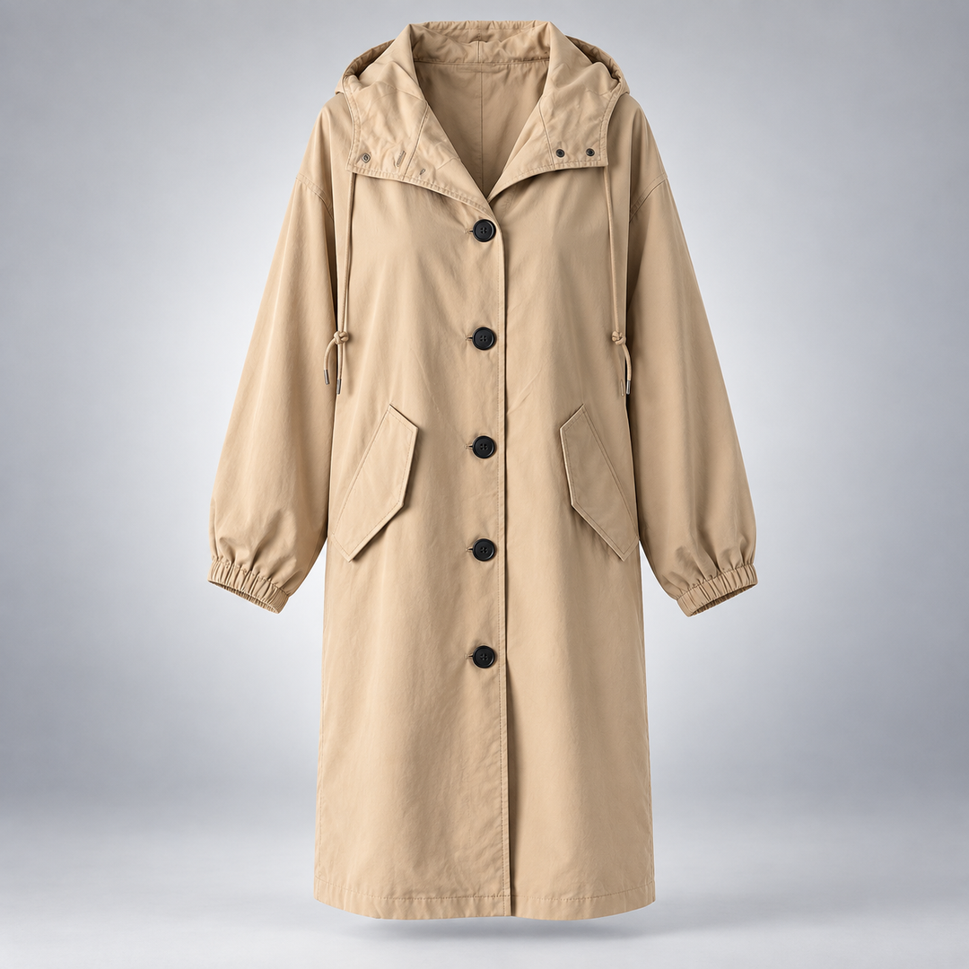 Valerisse | Women's Elegant Longline Trench Coat – Relaxed Tailored Outerwear 2