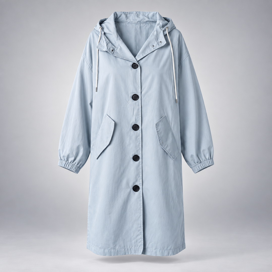 Valerisse | Women's Elegant Longline Trench Coat – Relaxed Tailored Outerwear 4