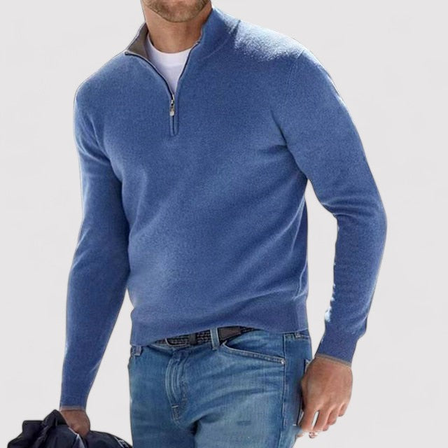 Caelmont | Men's Luxury Cashmere Half-Zip Sweater 4