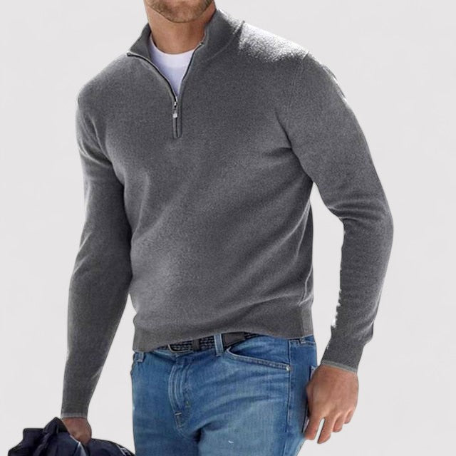 Caelmont | Men's Luxury Cashmere Half-Zip Sweater 7