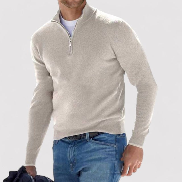 Caelmont | Men's Luxury Cashmere Half-Zip Sweater 1