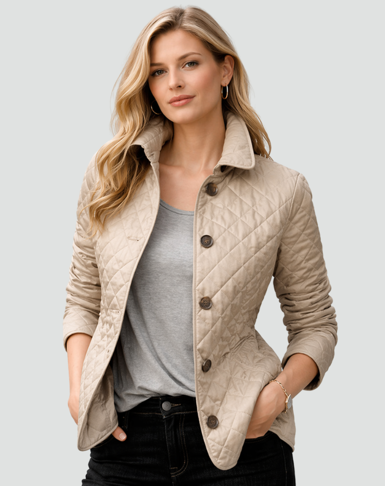 Quilara | Women’s Tailored Diamond-Quilted Puffer Jacket