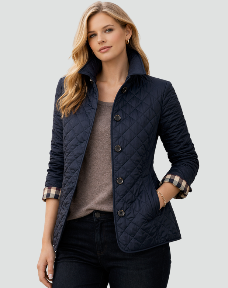 Quilara | Women’s Tailored Diamond-Quilted Puffer Jacket