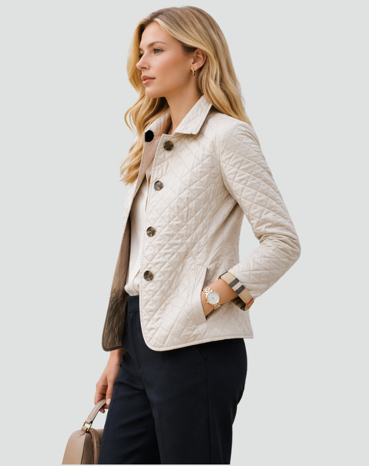 Quilara | Women’s Tailored Diamond-Quilted Puffer Jacket