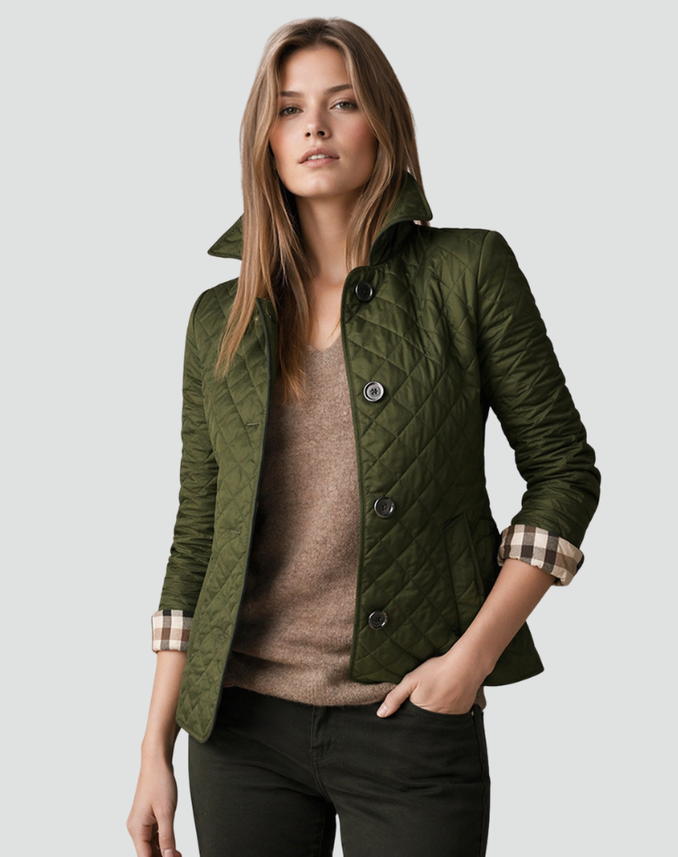 Quilara | Women’s Tailored Diamond-Quilted Puffer Jacket