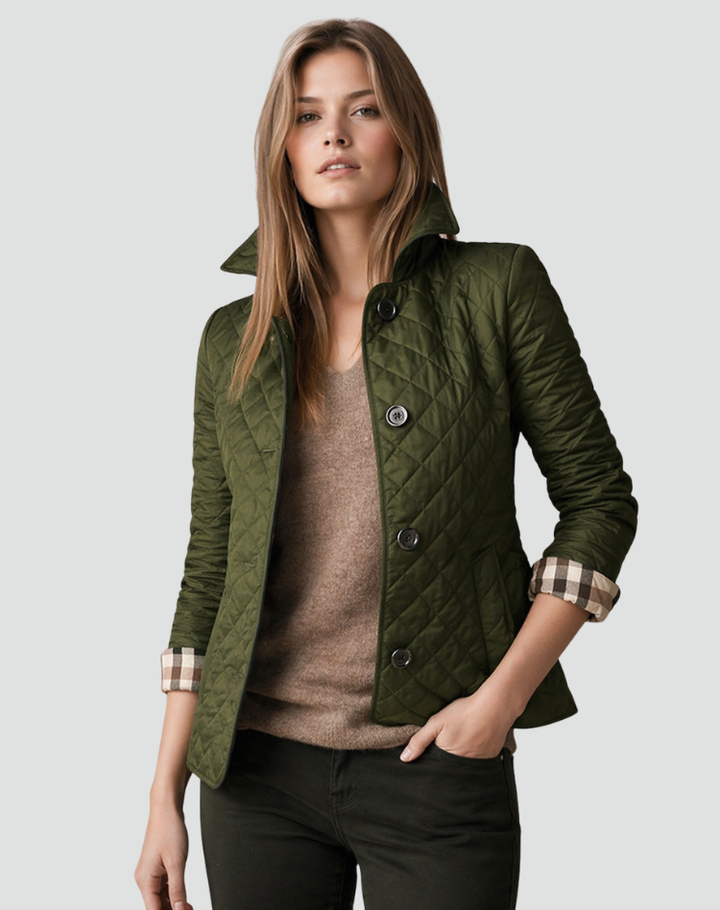 Quilara | Women’s Tailored Diamond-Quilted Puffer Jacket