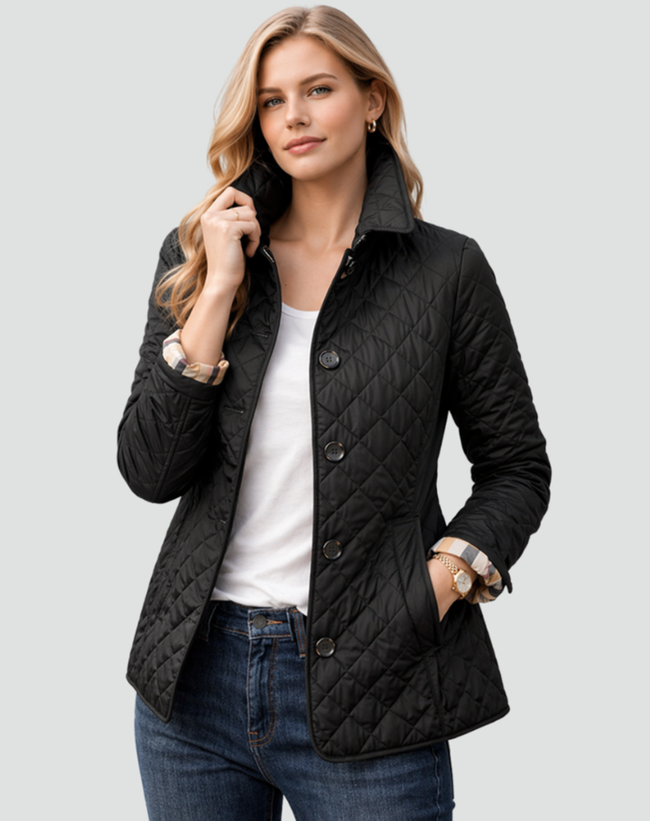 Quilara | Women’s Tailored Diamond-Quilted Puffer Jacket