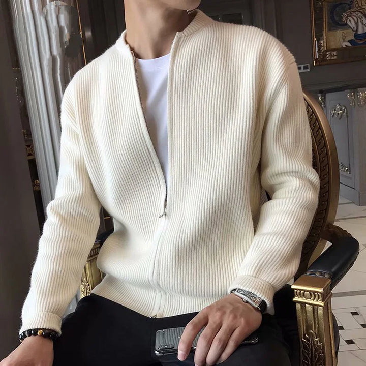 Alvermont | Men's Slim Fit Zip-Up Knitted Cardigan 1
