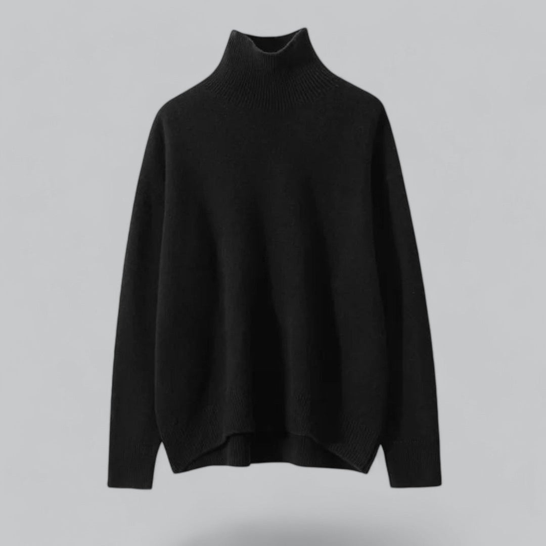 Auremira | Women's Luxury Pure Cashmere Oversized Turtleneck Sweater 7