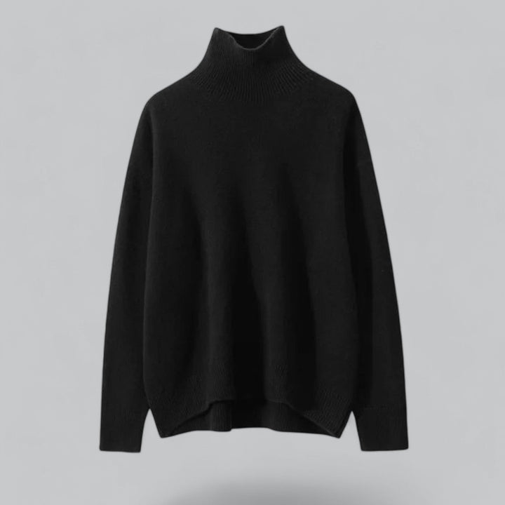 Auremira | Women's Luxury Pure Cashmere Oversized Turtleneck Sweater 7