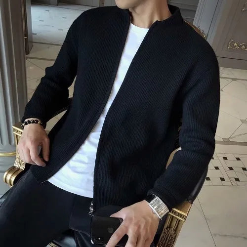 Alvermont | Men's Slim Fit Zip-Up Knitted Cardigan 3