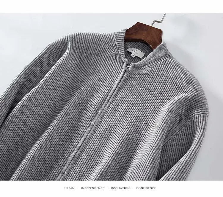 Alvermont | Men's Slim Fit Zip-Up Knitted Cardigan 6