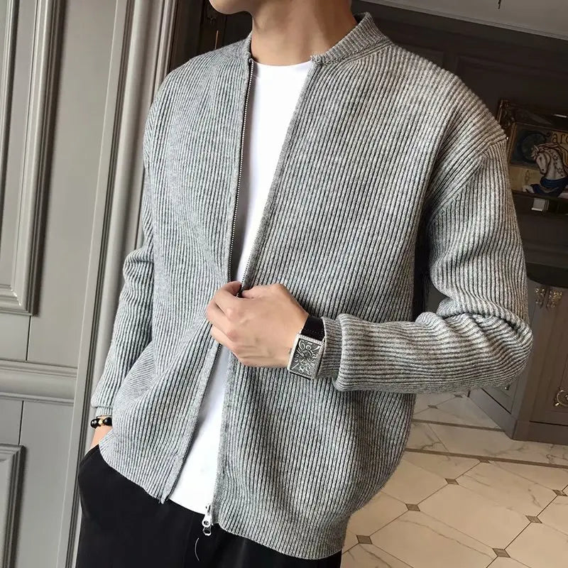Alvermont | Men's Slim Fit Zip-Up Knitted Cardigan 2