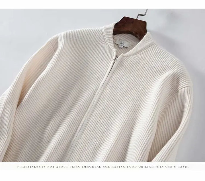 Alvermont | Men's Slim Fit Zip-Up Knitted Cardigan 7
